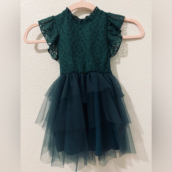 Dark green toddler girl dress in size 2T-3T by Kucnuzki. New with tags!! - Picture 1 of 10